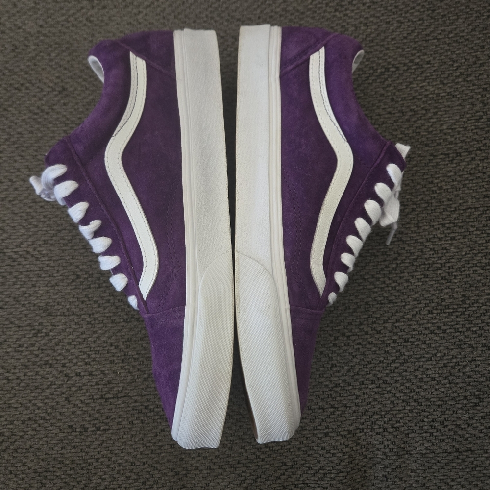 Vans Men Size 10 Purple Suede Sneakers Old Skool Pig Suede Acai - Picture 8 of 11